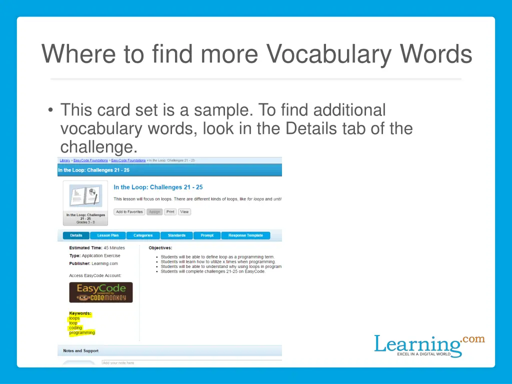 where to find more vocabulary words