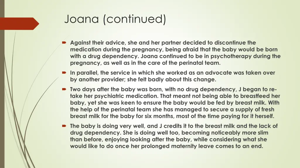 joana continued