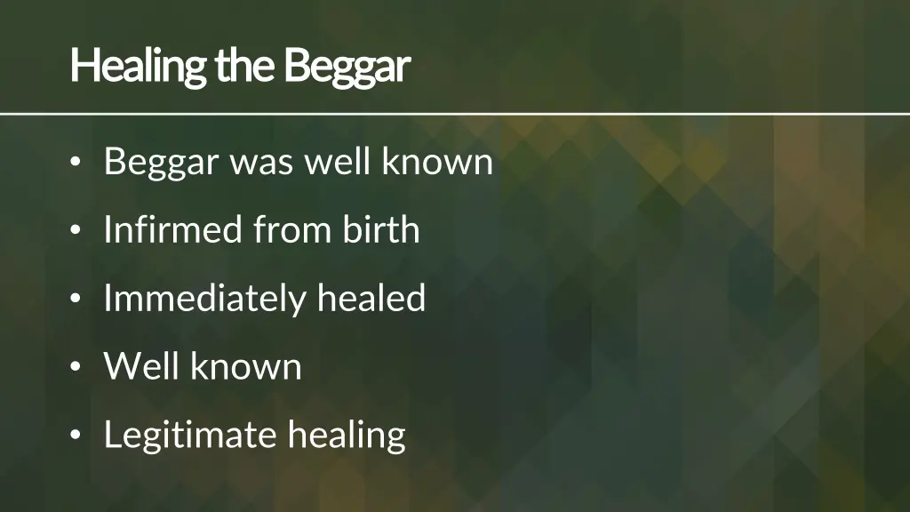 healing the beggar healing the beggar