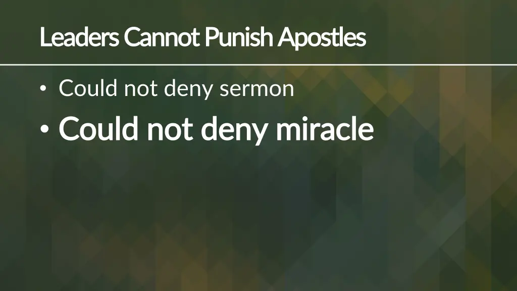 leaders cannot punish apostles leaders cannot 1