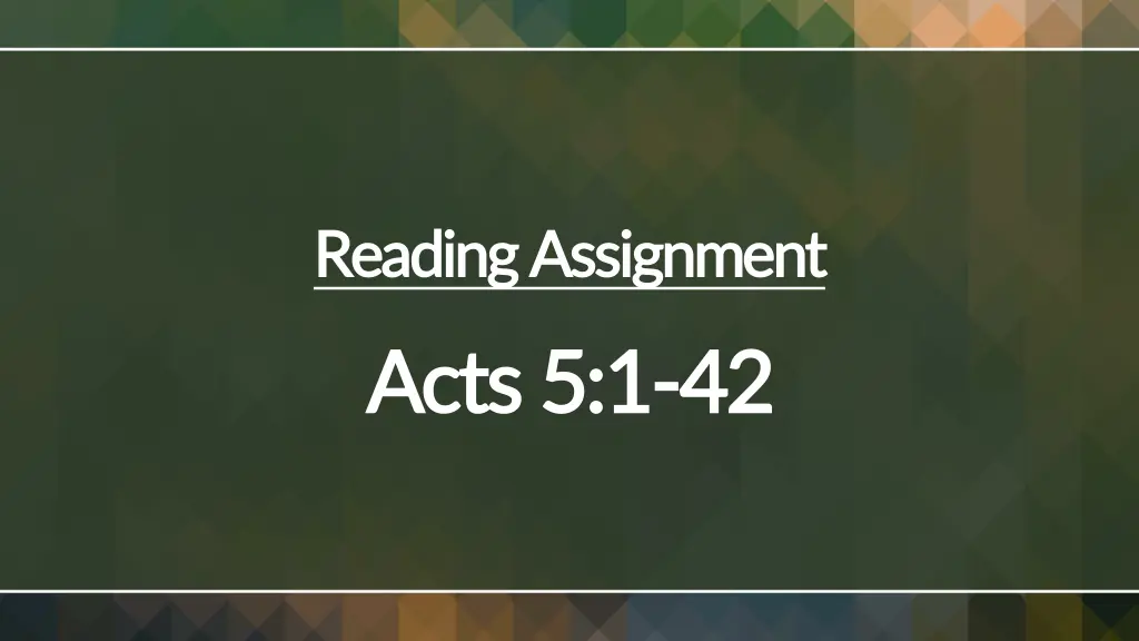 reading assignment reading assignment acts