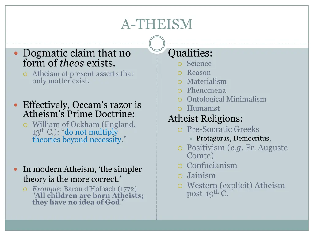 a theism
