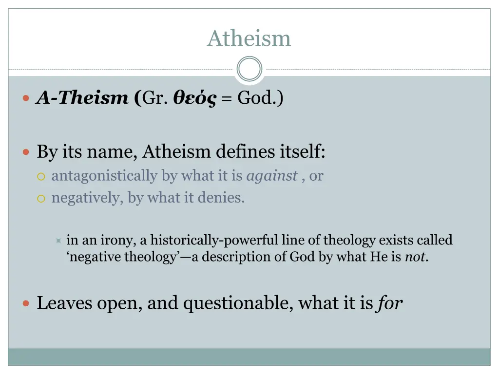 atheism