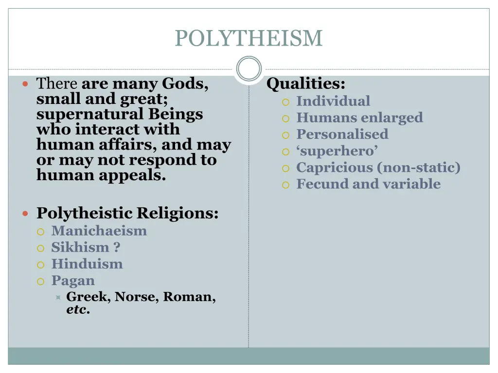 polytheism