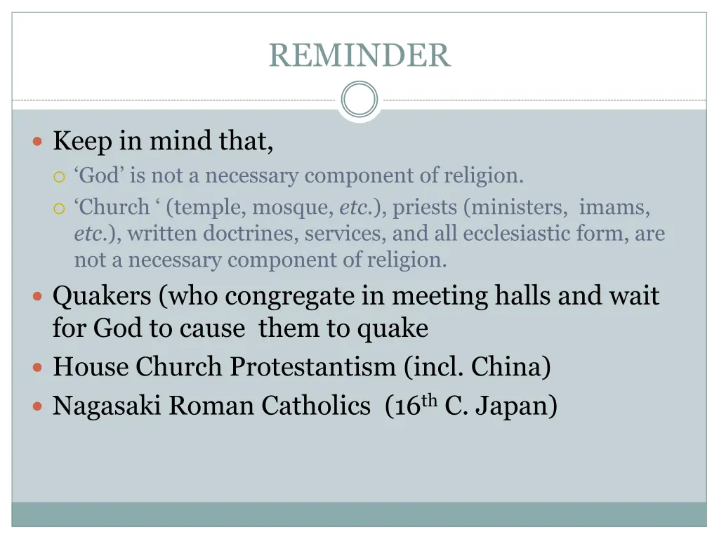 reminder