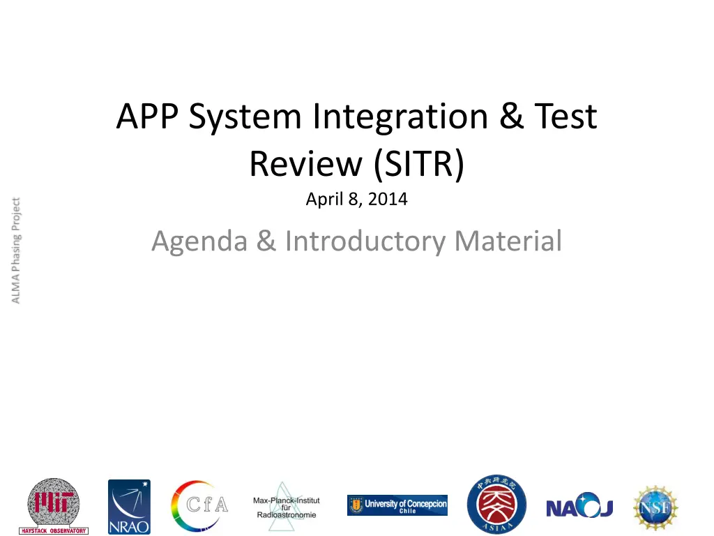 app system integration test review sitr april