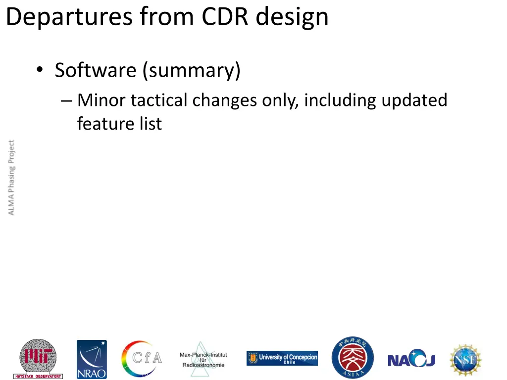 departures from cdr design 1