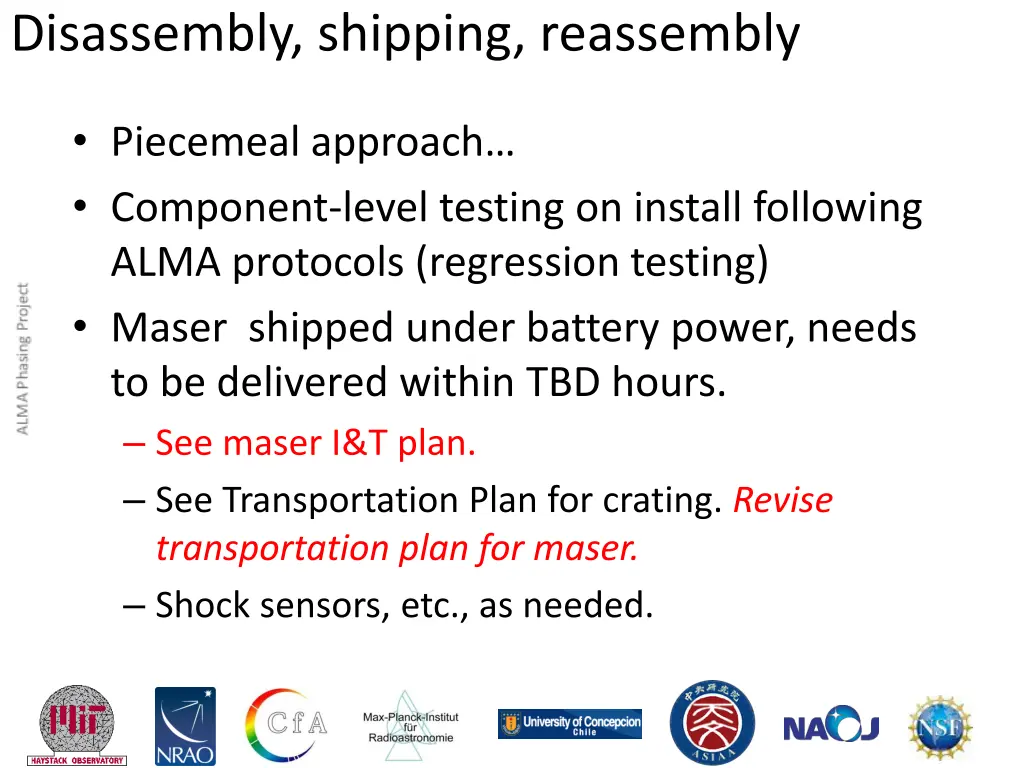disassembly shipping reassembly