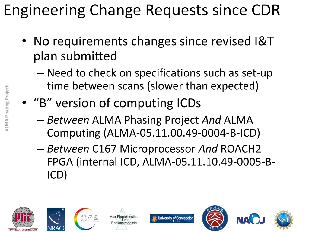 engineering change requests since cdr