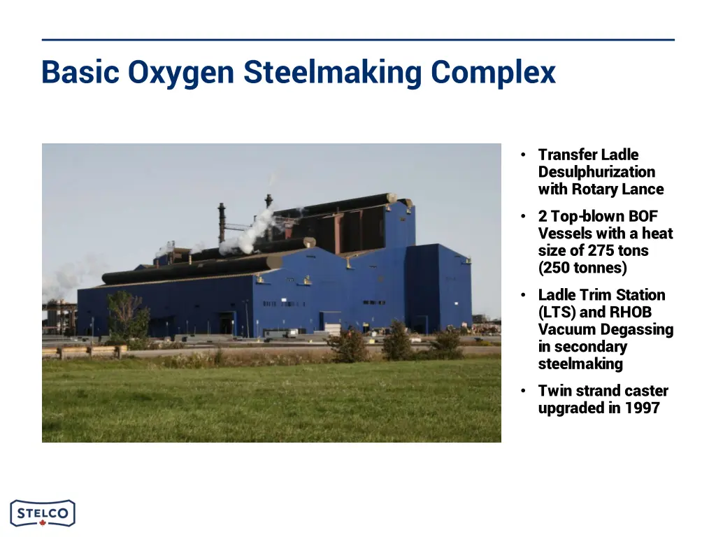 basic oxygen steelmaking complex