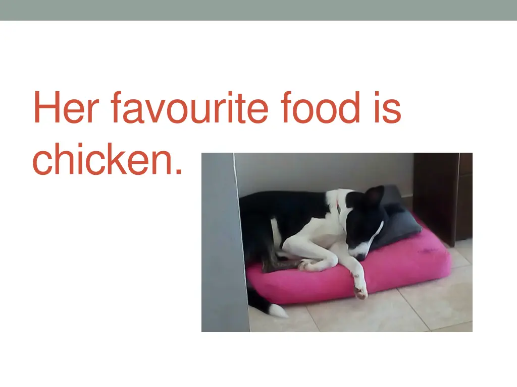her favourite food is chicken