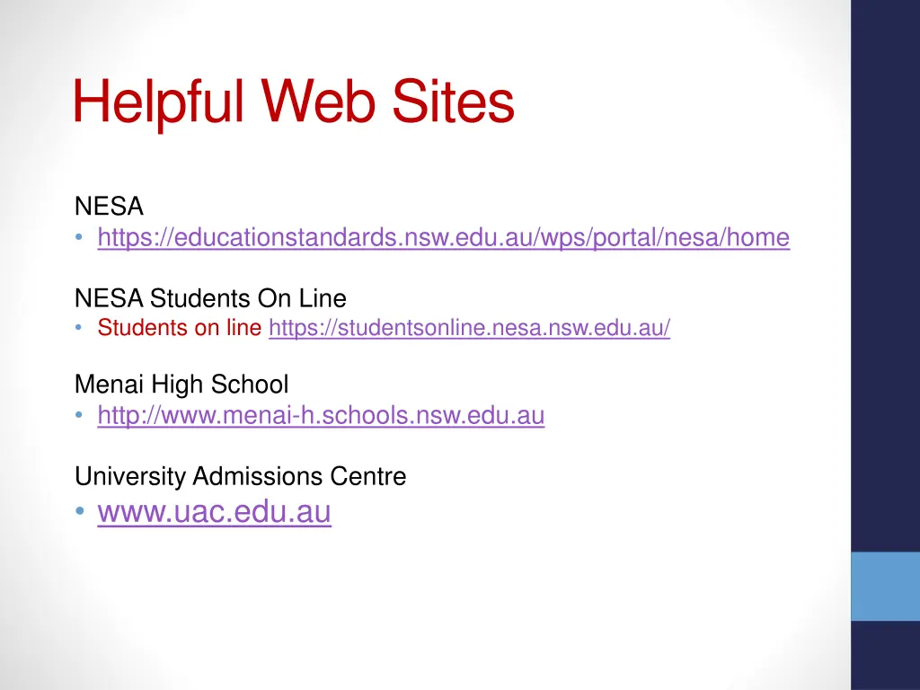 helpful web sites