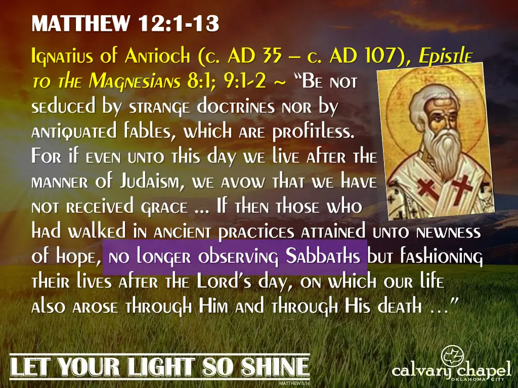 matthew 12 1 13 13