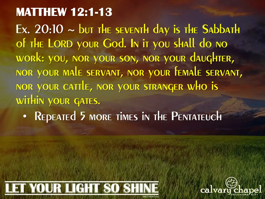 matthew 12 1 13 3