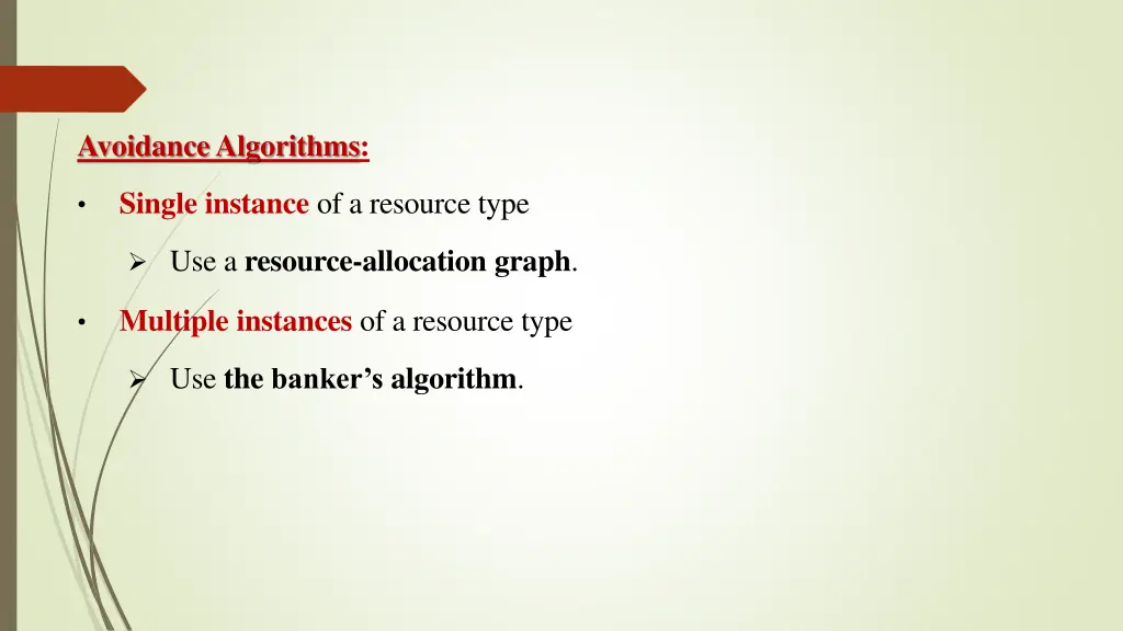 avoidance algorithms