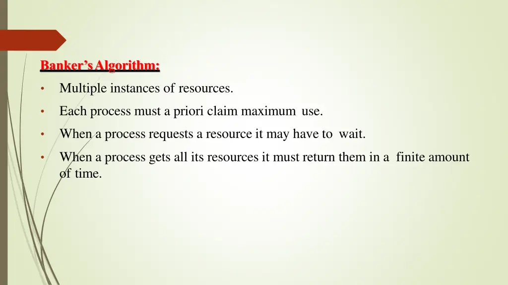 banker s algorithm