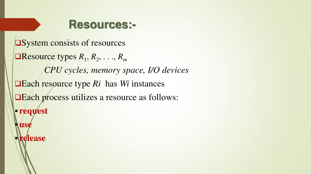 resources
