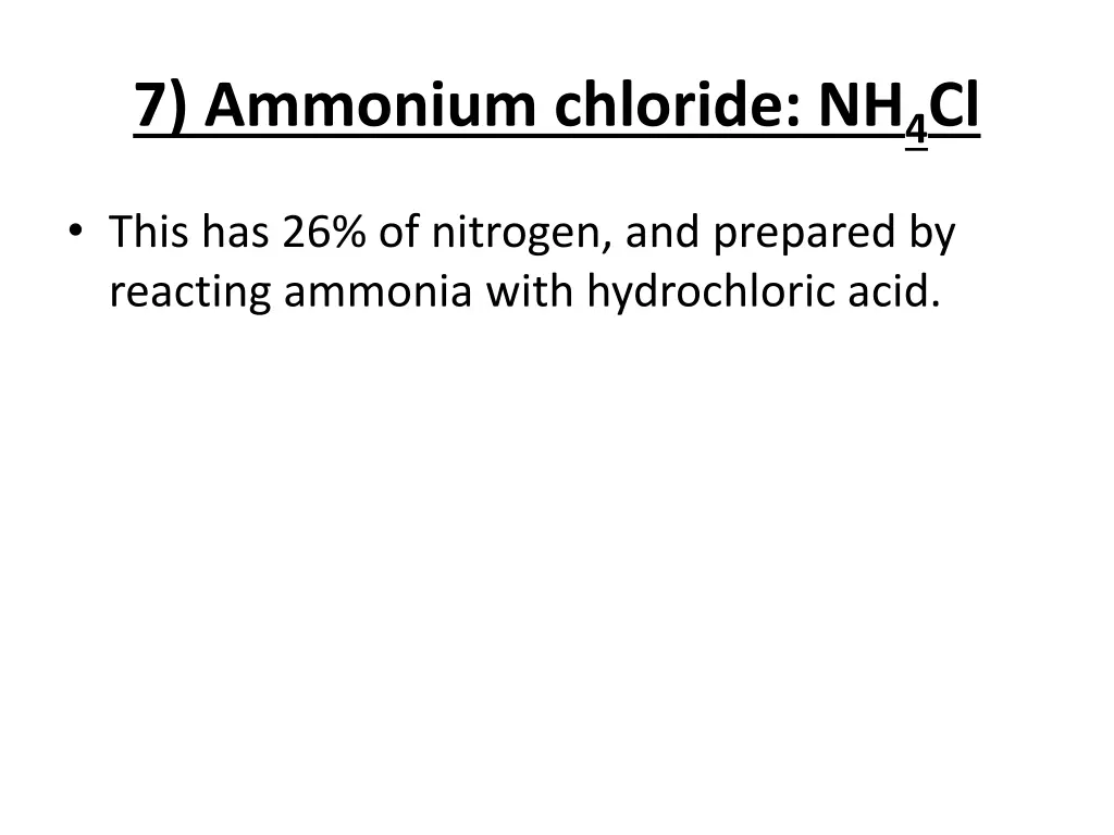7 ammonium chloride nh 4 cl