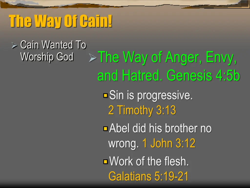 the way of cain 1