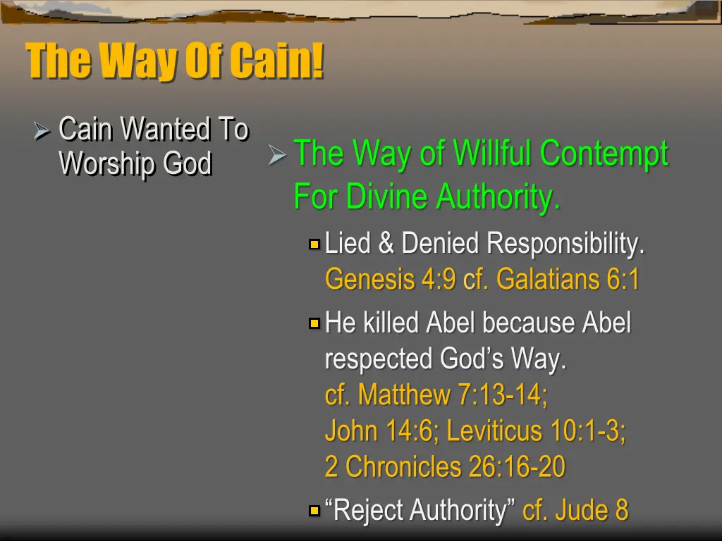 the way of cain 3