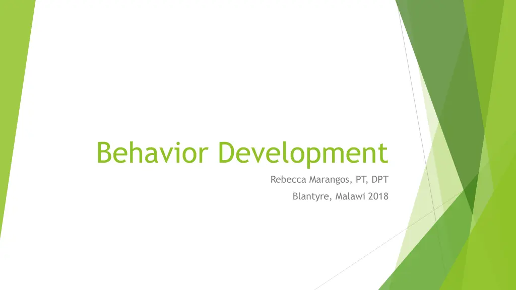 behavior development