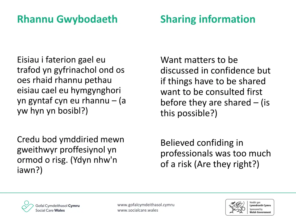 rhannu gwybodaeth