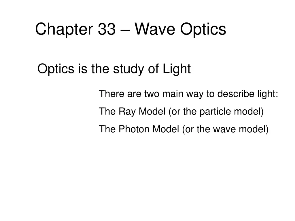 chapter 33 wave optics