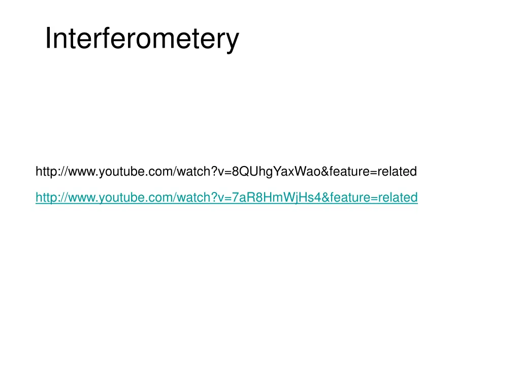 interferometery