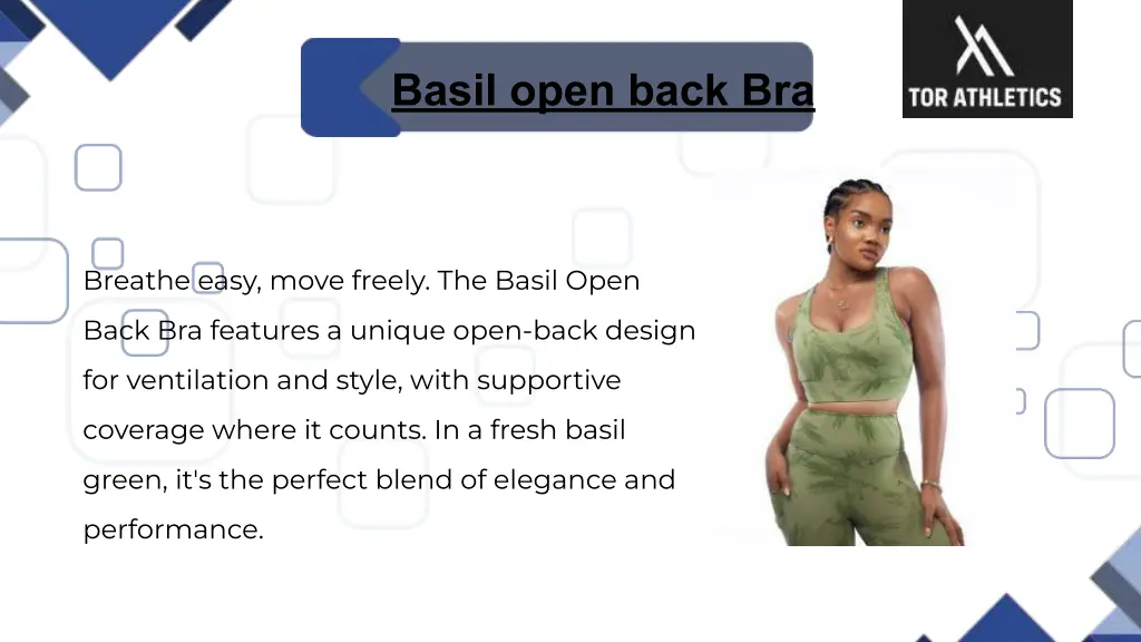basil open back bra