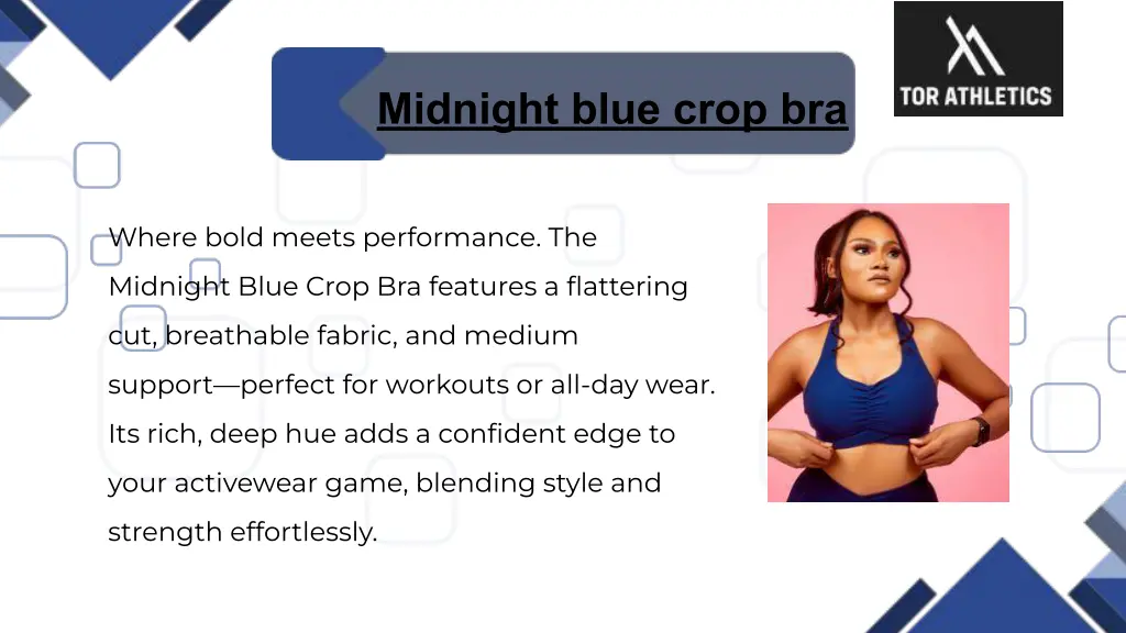 midnight blue crop bra