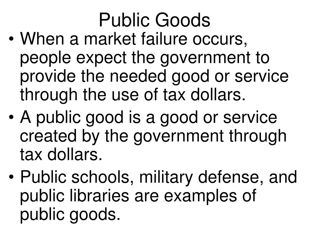 public goods