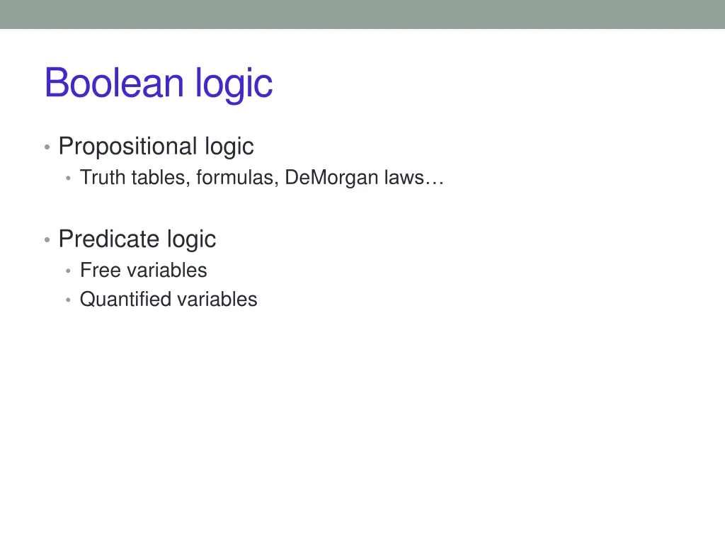 boolean logic