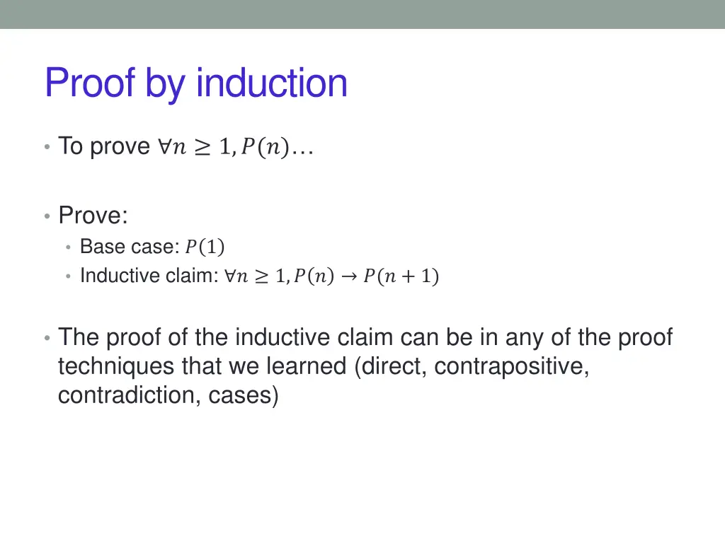 proof by induction