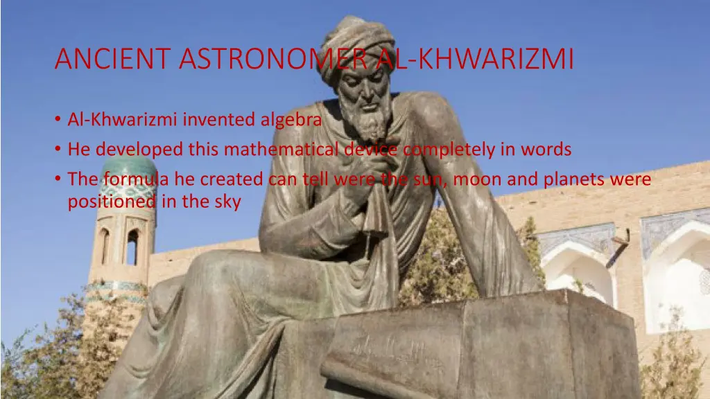 ancient astronomer al khwarizmi