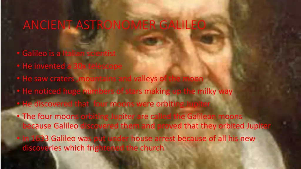 ancient astronomer galileo
