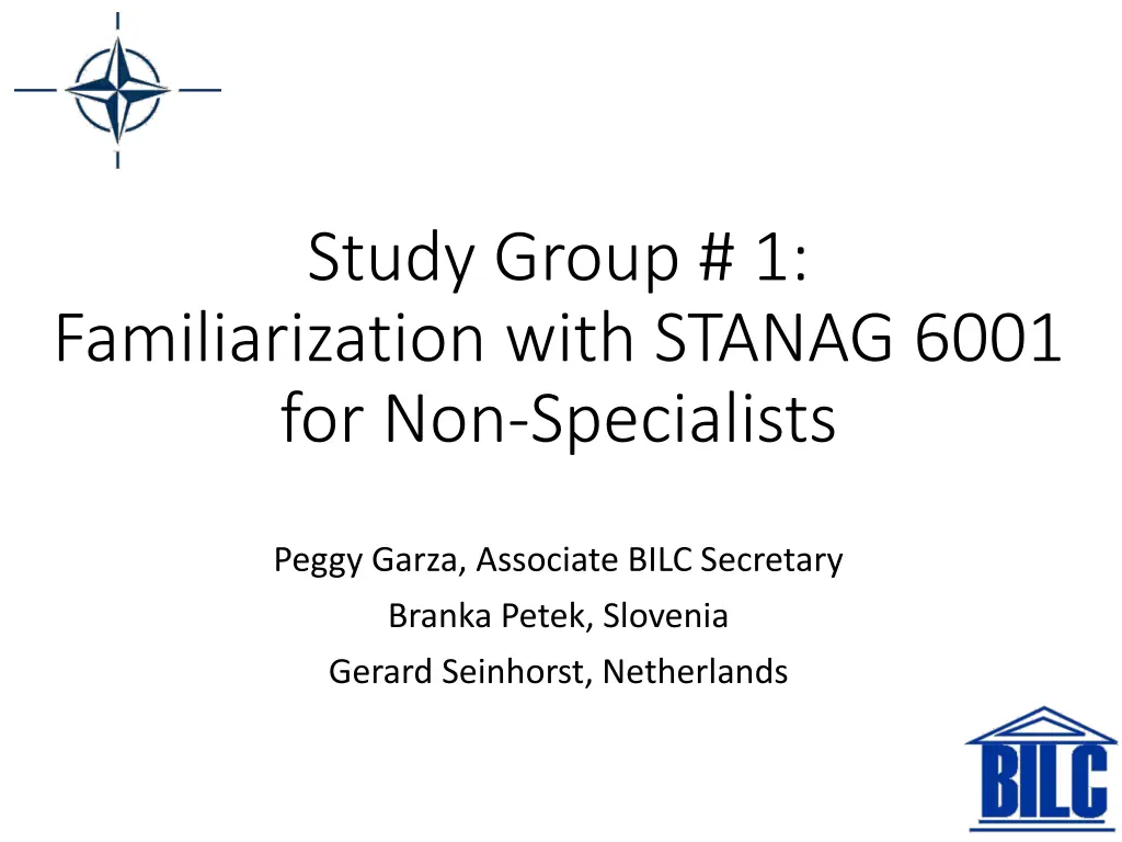 study group 1 familiarization with stanag 6001