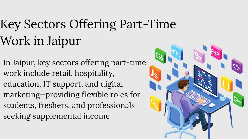 key sectors offering part time work in jaipur