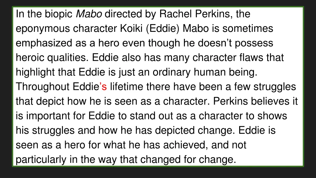 in the biopic mabo directed by rachel perkins
