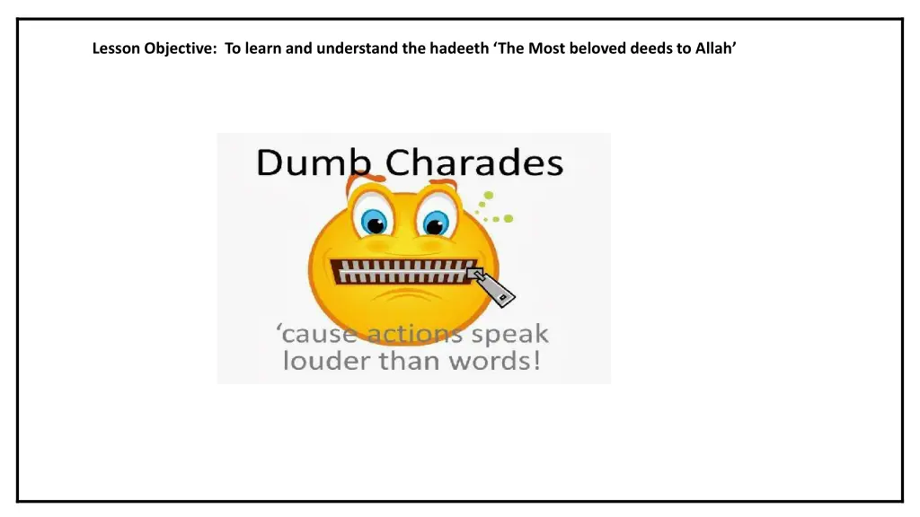 lesson objective to learn and understand