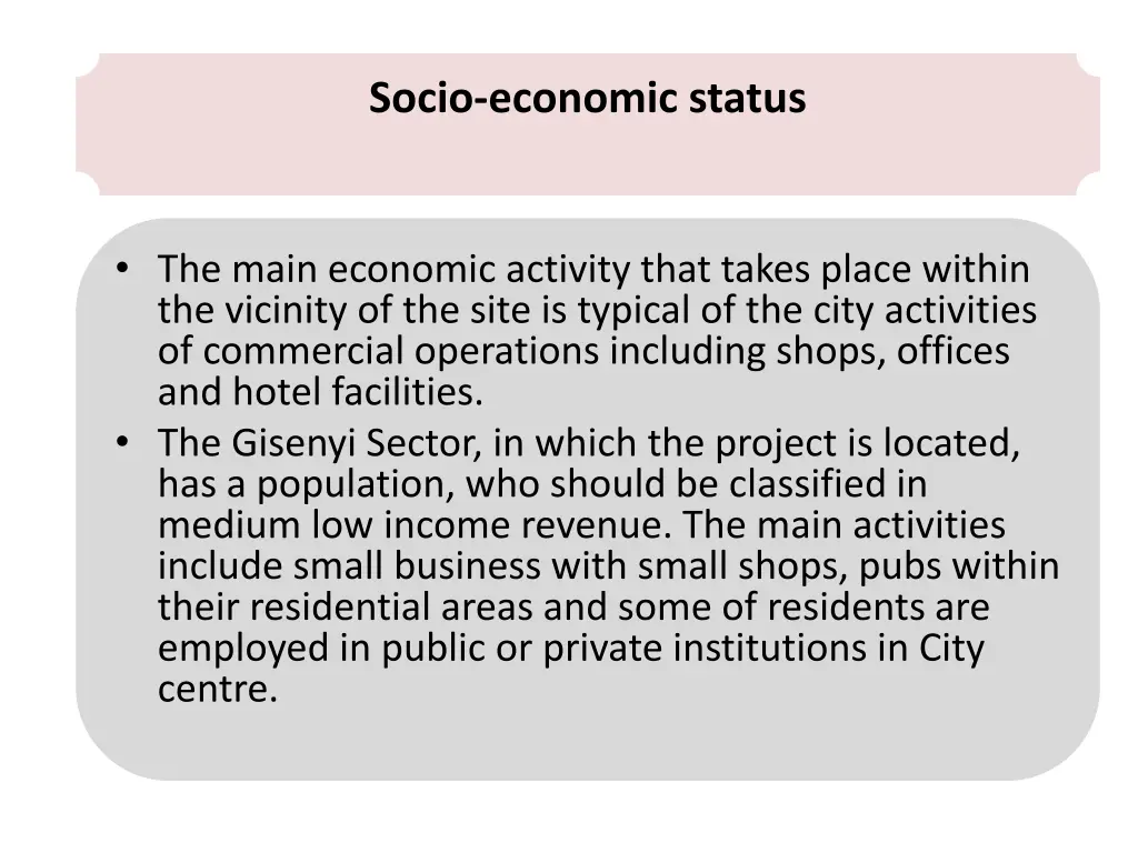 socio economic status
