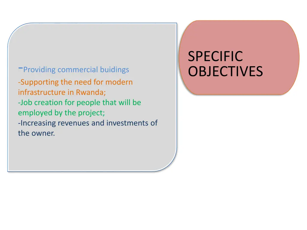 specific objectives