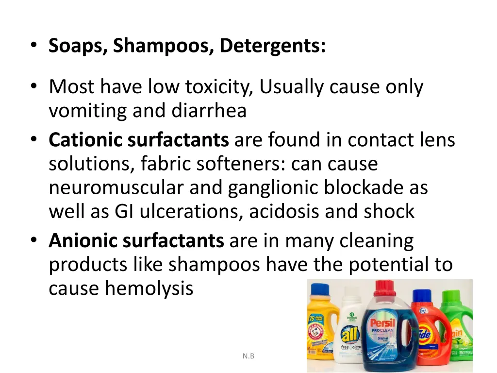 soaps shampoos detergents