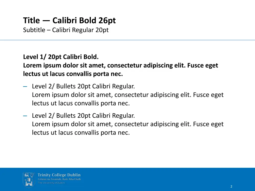 title calibri bold 26pt subtitle calibri regular 1