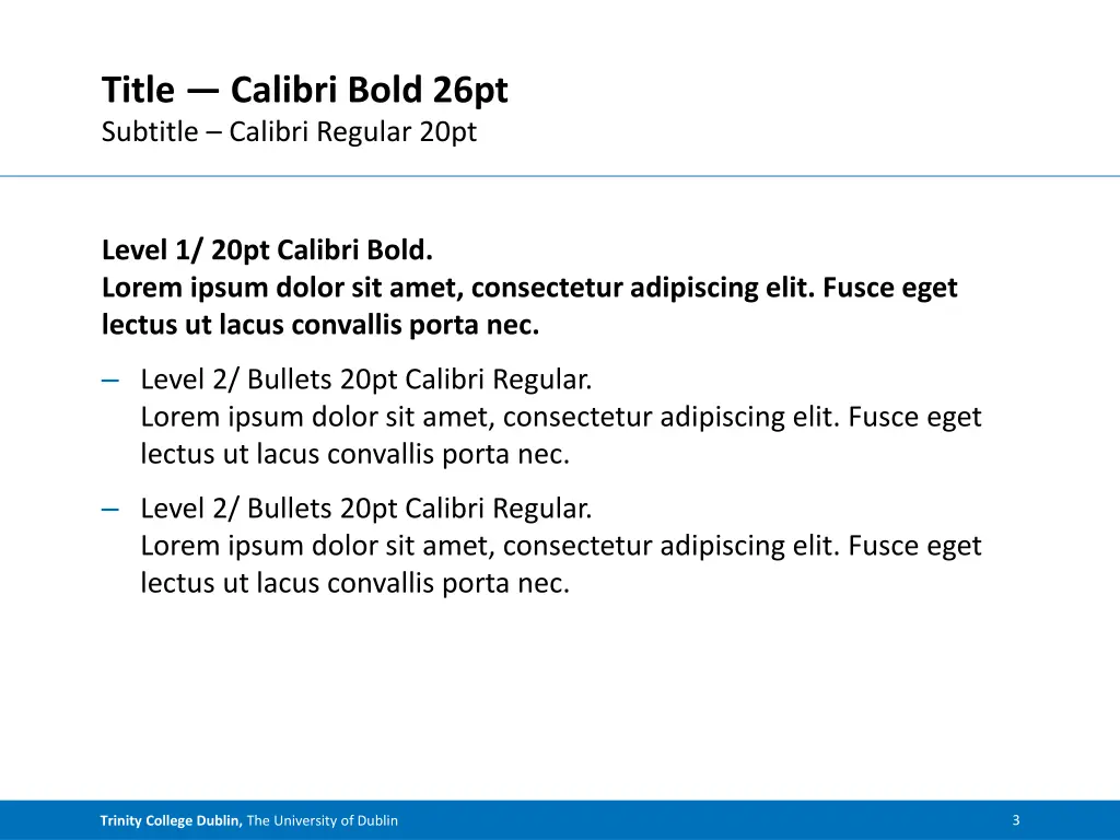 title calibri bold 26pt subtitle calibri regular 2