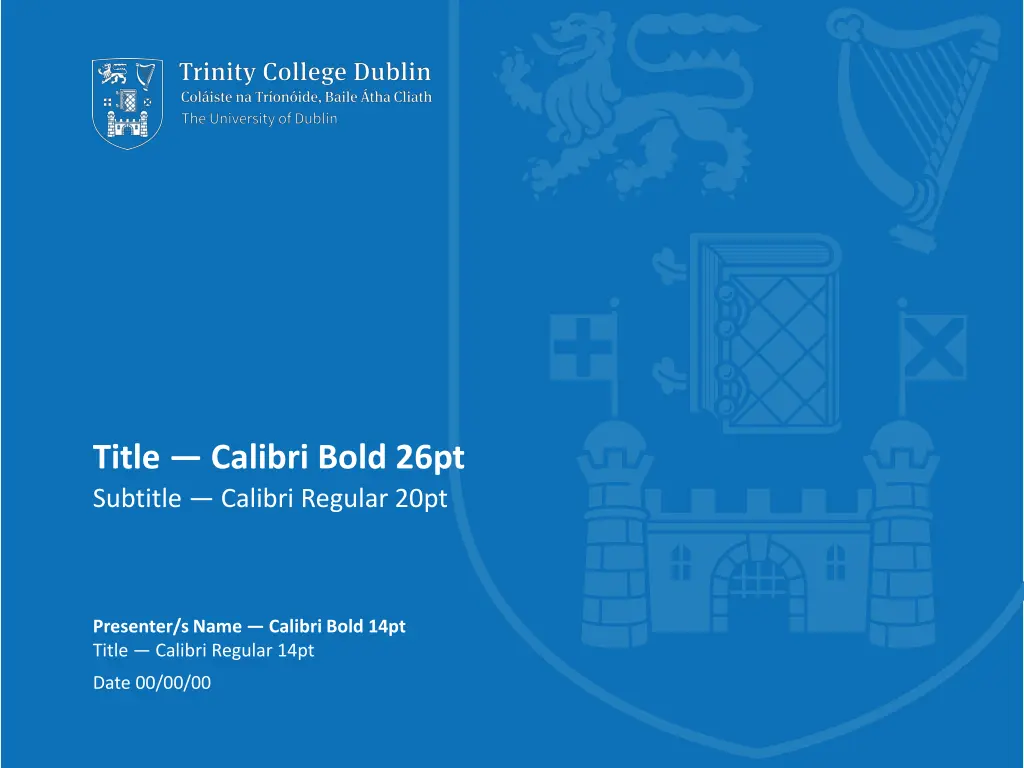 title calibri bold 26pt subtitle calibri regular