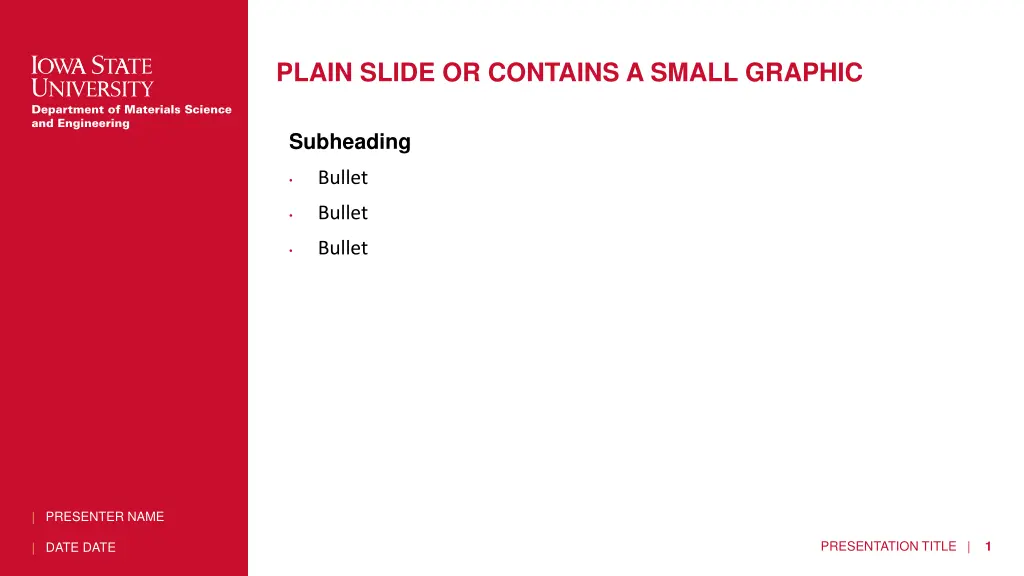 plain slide or contains a small graphic