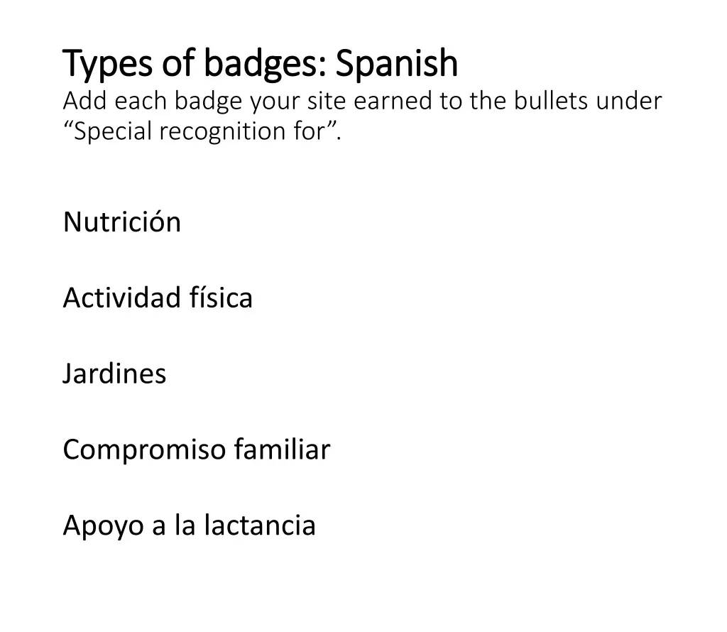 types of badges spanish types of badges spanish