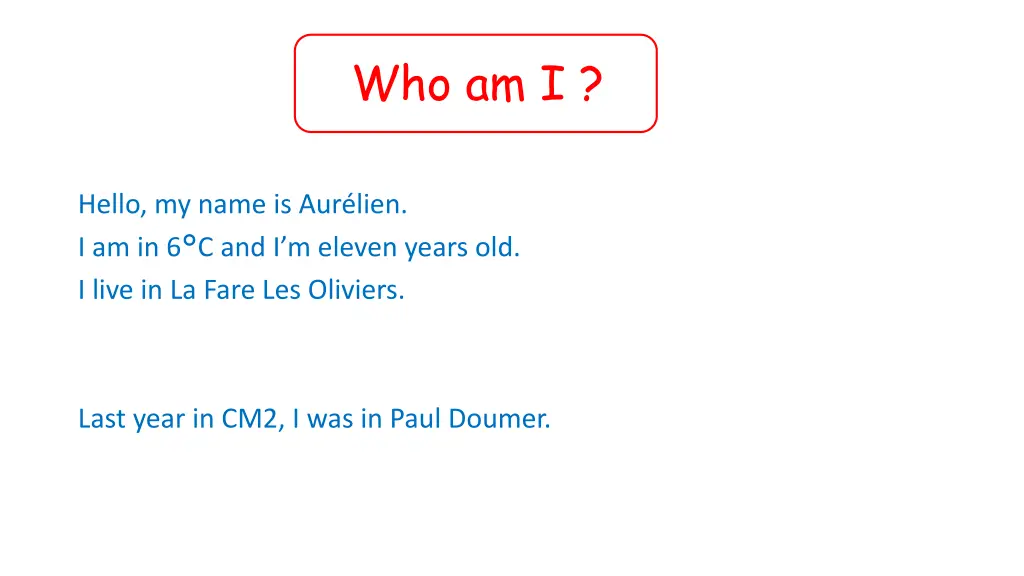 who am i