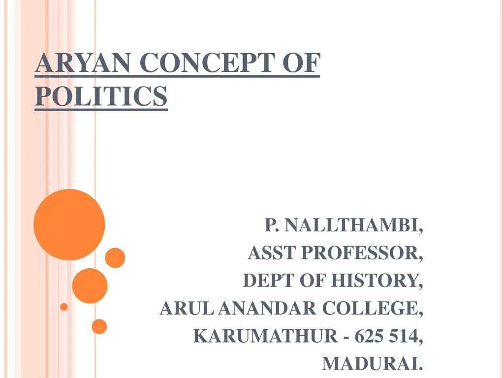 aryan concept of politics