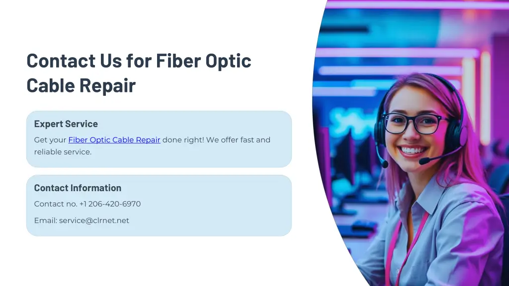 contact us for fiber optic cable repair